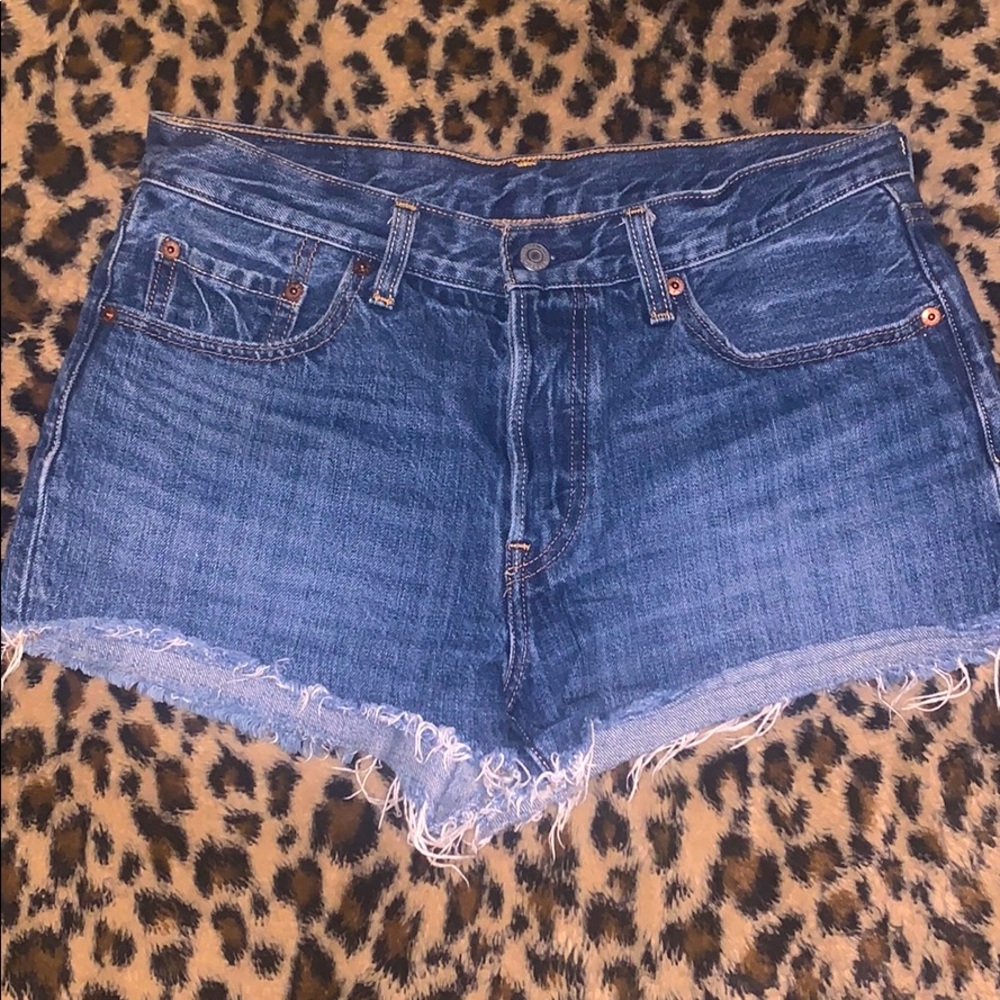 High Waisted Jean Shorts - Picture 2 of 3